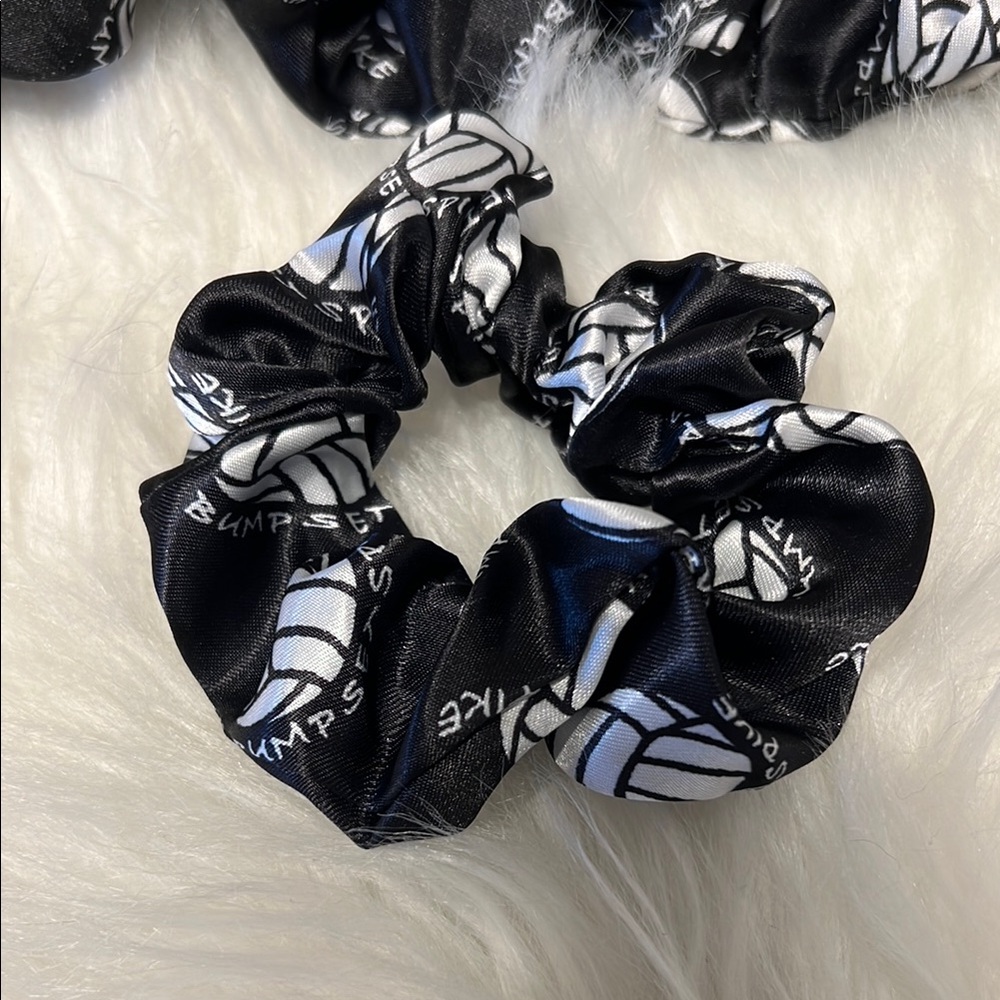 😊NEW😊Black and White Volleyball Scrunchie